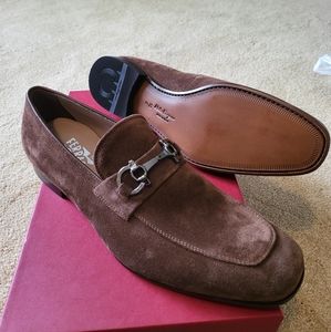 Salvatore Ferragamo reno Suede Loafer, Brown shoe.SIZE 10 E